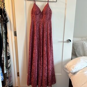 Desert rose lace maxi dress